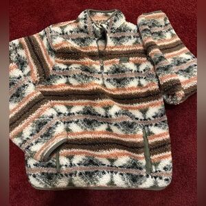 Hurley boys Sherpa Fleece pullover 1/4 zip large 10/12